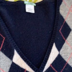 Sweater gray  navy and white